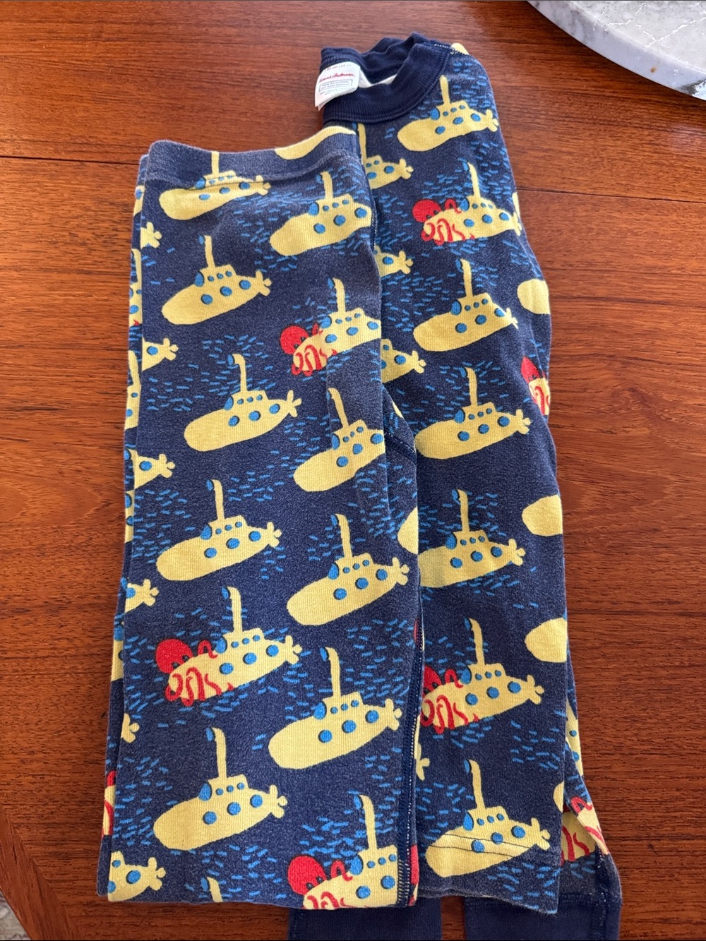 Hanna Andersson Navy Blue Submarine Cotton Long sleeved and Pants PJs
